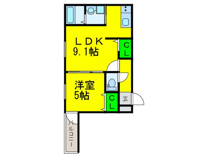 フジパレス西住之江Ⅷ番館の物件間取画像