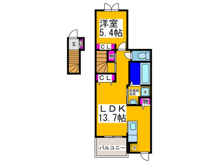 プレジールの物件間取画像