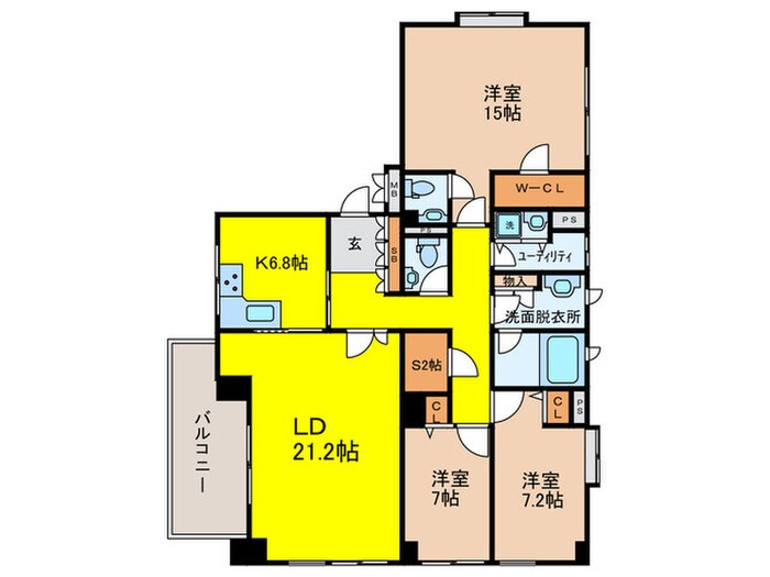 コート帝塚山中(402)の物件間取画像
