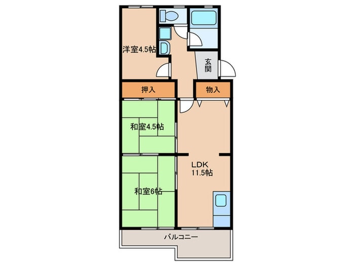 １ｓｔ.ヴァンサン館の物件間取画像