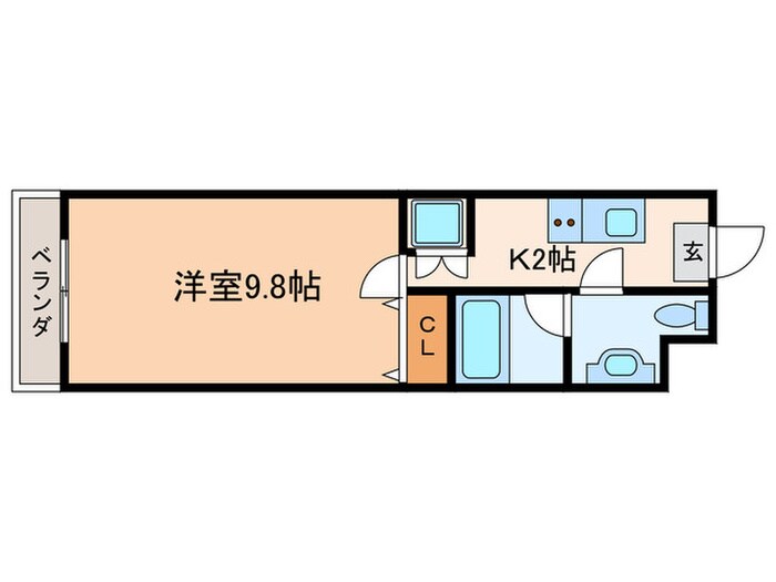 ｸﾘｽﾀﾙｸﾞﾗﾝﾂ京都高辻(1105)の物件間取画像