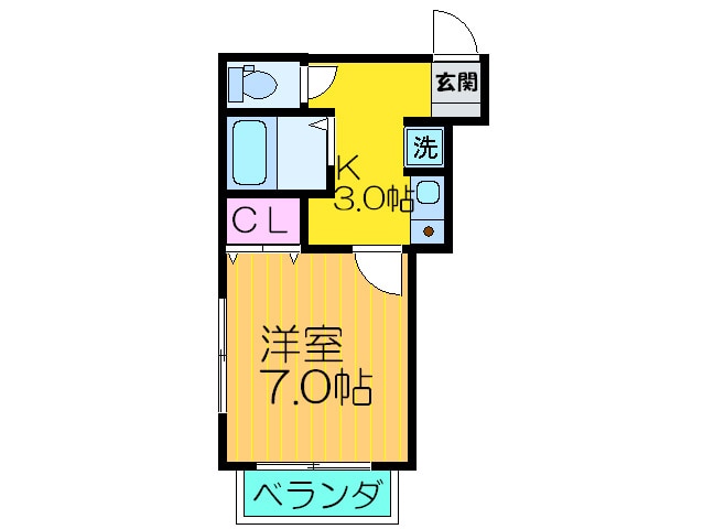 SANTA･BARBARA(ｻﾝﾀﾊﾞｰﾊﾞﾗ）の物件間取画像