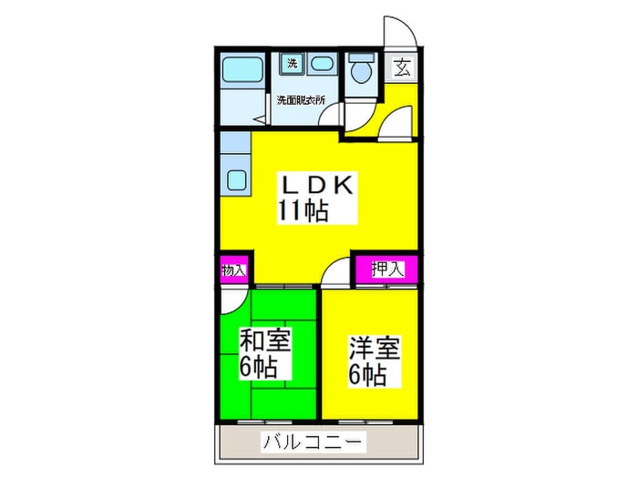 ブリリアン北庄の物件間取画像