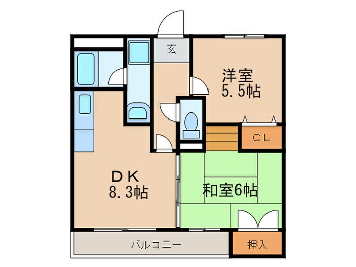 ウエストフィールド里中の物件間取画像