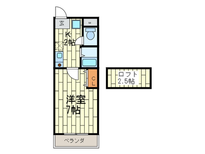 レスポワル新町の物件間取画像