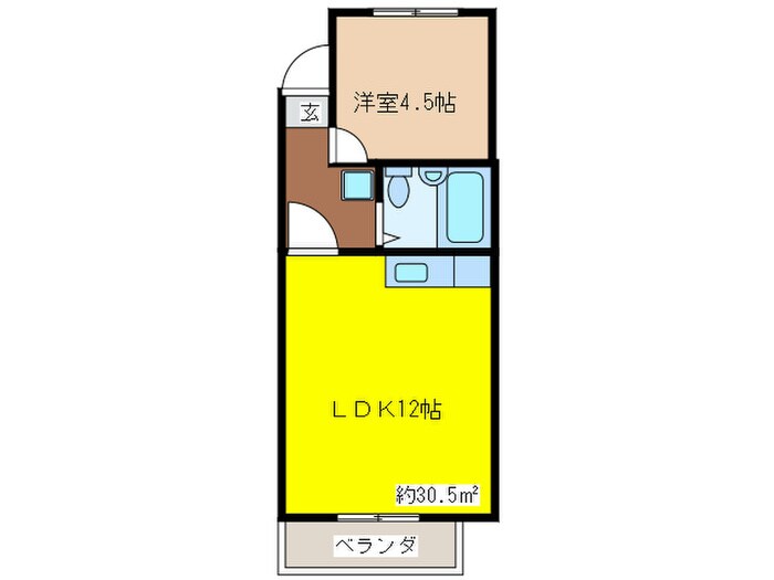 グリーンライフ西宿の物件間取画像