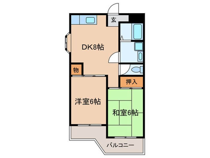 フェスタ待兼山の物件間取画像