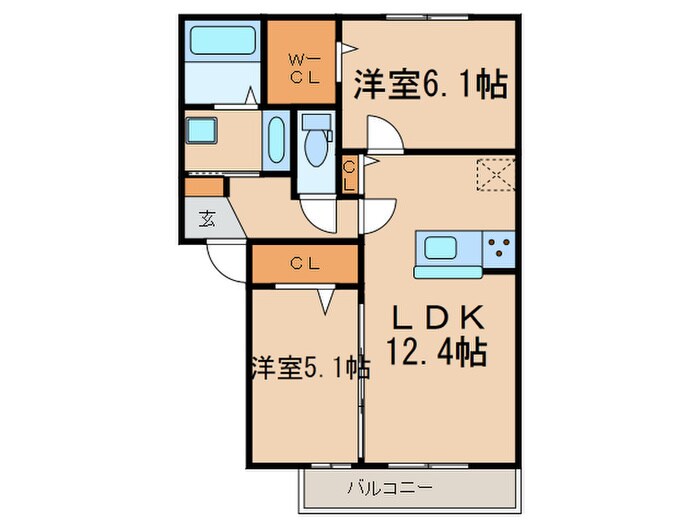 プレジール平安の物件間取画像