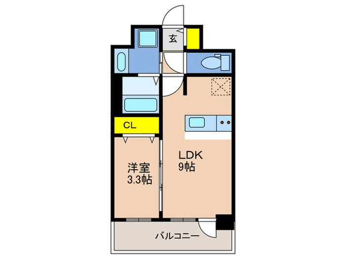 アドバンス神戸パーチェの物件間取画像