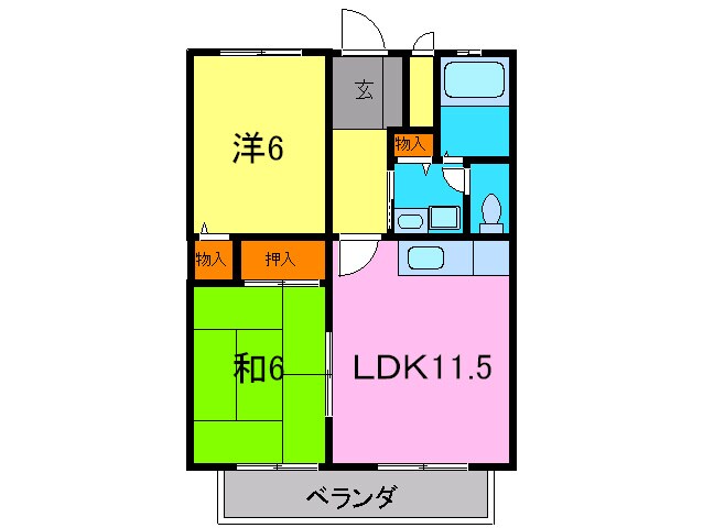 フォリア弐番館の物件間取画像
