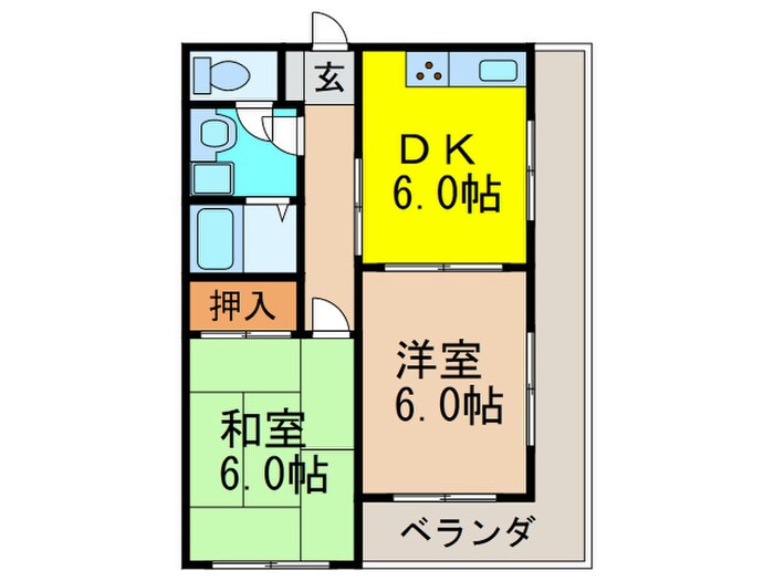 サンパレス桃山台２番館の物件間取画像