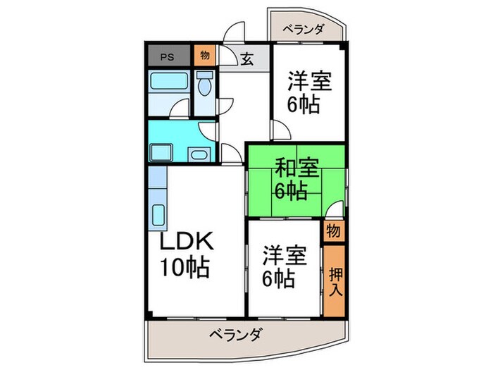 ディアコ－ト下山田の物件間取画像