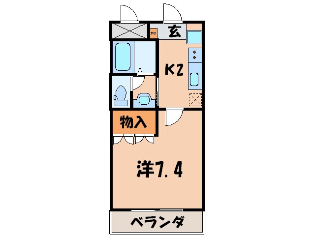 フロント木津の物件間取画像