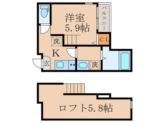 ハーモニーテラス京都石田の物件間取画像