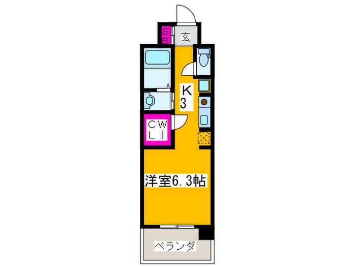 ア－クアベニュ－天王寺の物件間取画像