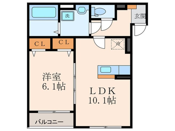 ラ・コリーヌ今福Aの物件間取画像