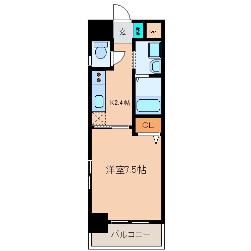 パウゼ大手前の物件間取画像