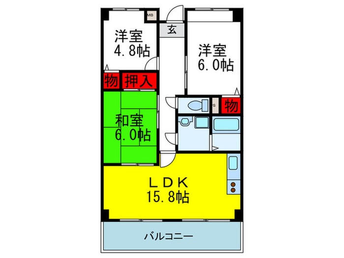 千里オークプライズの物件間取画像