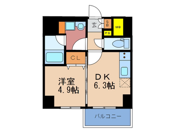 ヴィヴィフルヤ豊崎の物件間取画像