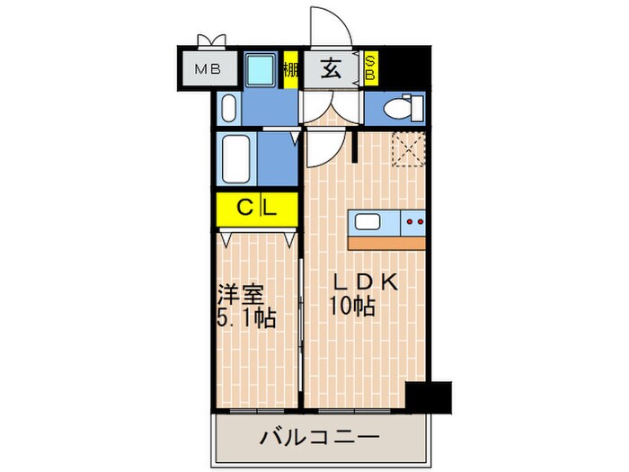 プレサンス兵庫ヴィアーレ(508)の物件間取画像