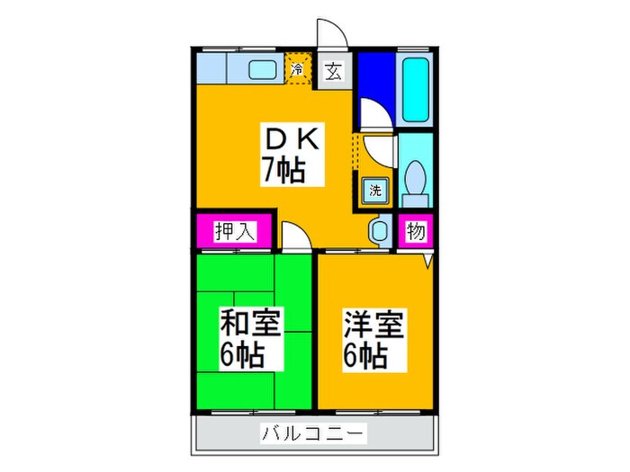 シティハイム上野芝の物件間取画像