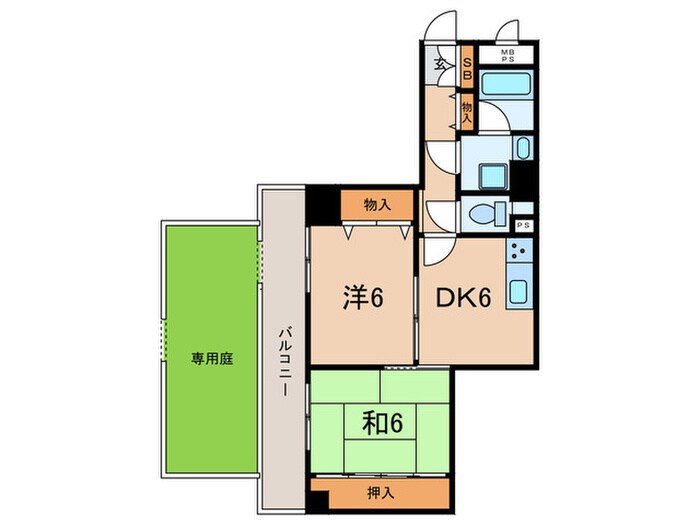 ﾗｲｵﾝｽﾞﾏﾝｼｮﾝ明石西江井ヶ島(102)の物件間取画像