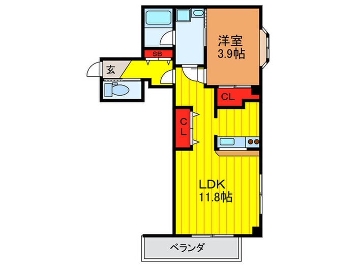 アンソレイエ古川橋の物件間取画像