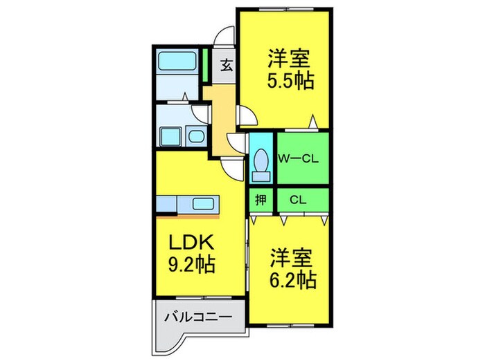 フロイデヴォ－ヌングの物件間取画像