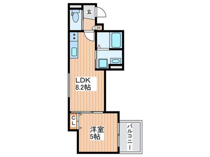 クリエオーレ常盤町の物件間取画像