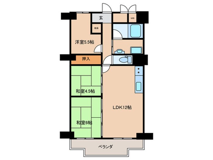 清荒神アーバンライフ(711)の物件間取画像