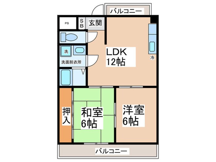 コンフォート北花田の物件間取画像