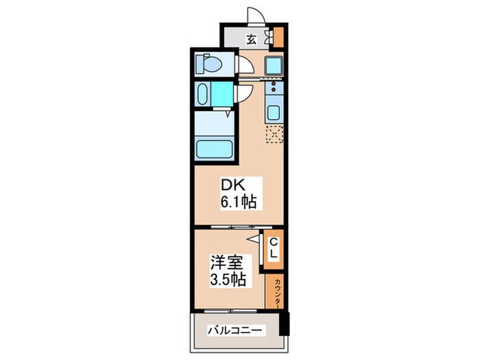 Dimora難波の物件間取画像