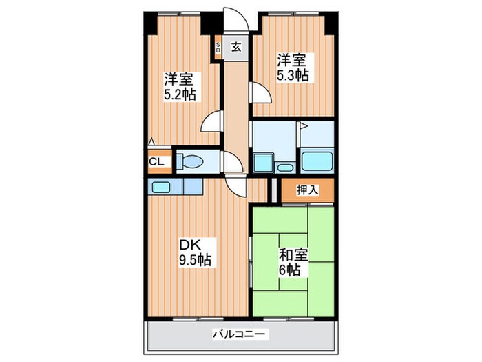 ハイブリッジ門真の物件間取画像