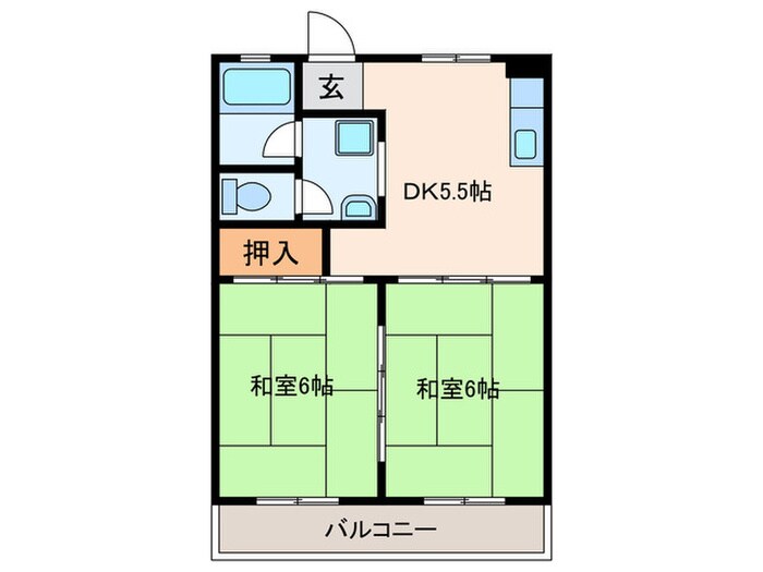 シャトー朝霧の物件間取画像