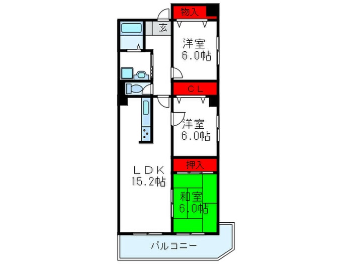 ユタカマンションの物件間取画像