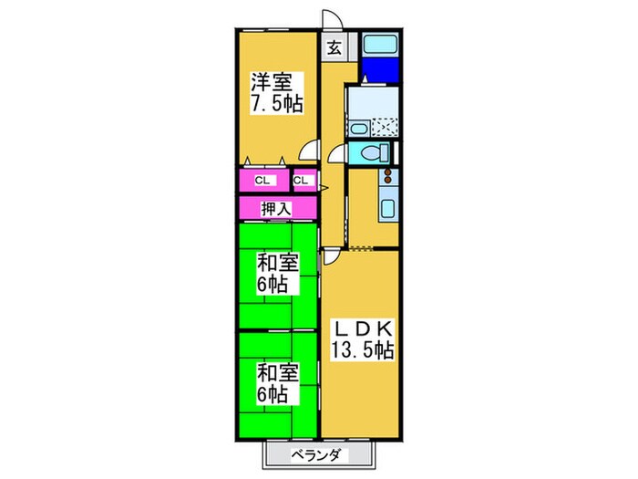 アネシスＢ棟の物件間取画像