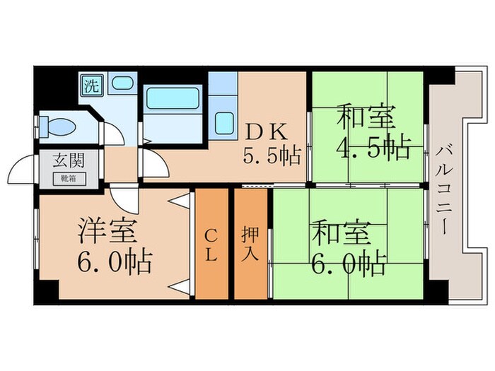 ウイング21の物件間取画像