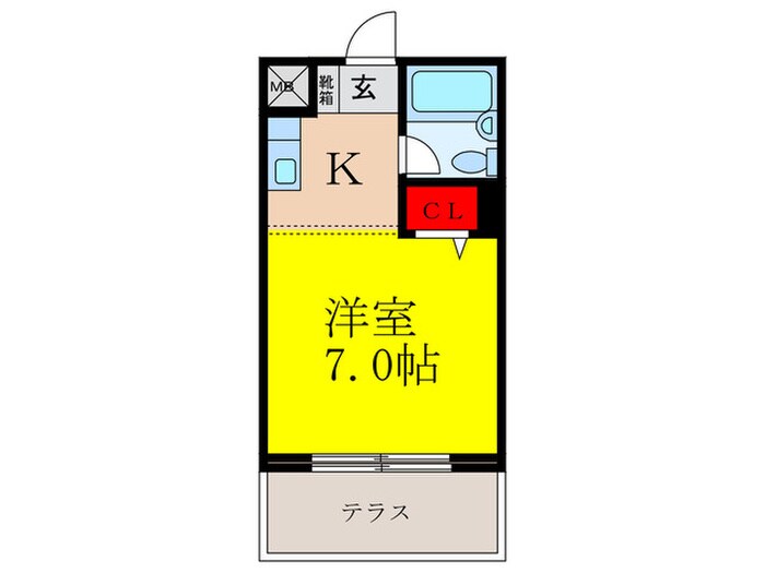 第７単身ハウスの物件間取画像