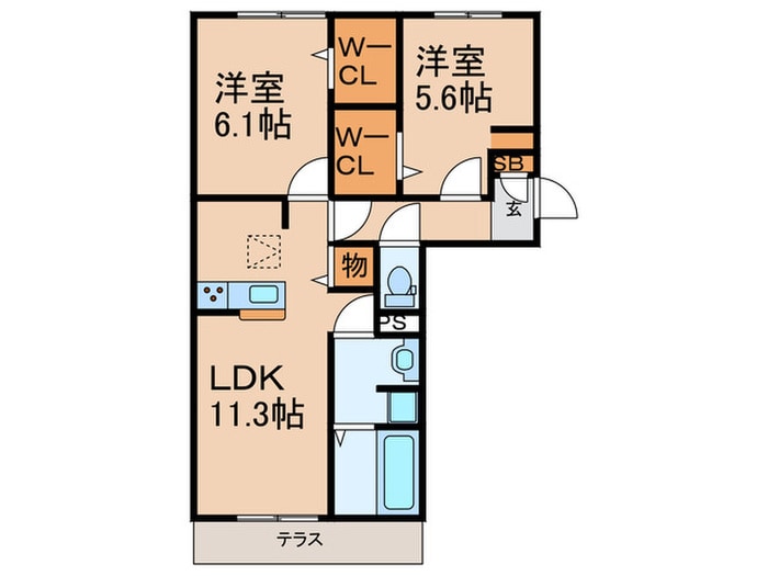 SinfariaYUZATO　A棟の物件間取画像