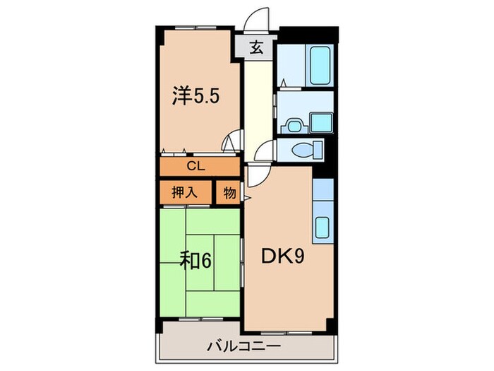 エスポワールダイエイの物件間取画像