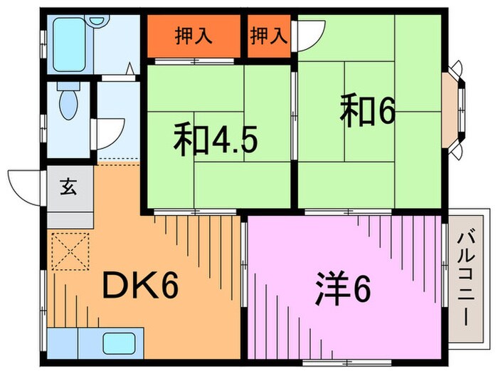 アメニティハイツ仁川の物件間取画像