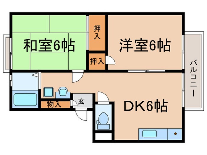 広野ハイムA棟の物件間取画像