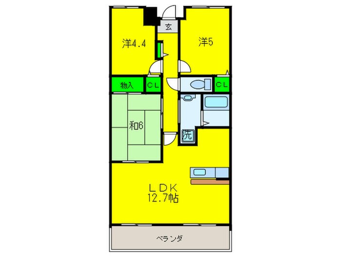 アレフ長吉の物件間取画像