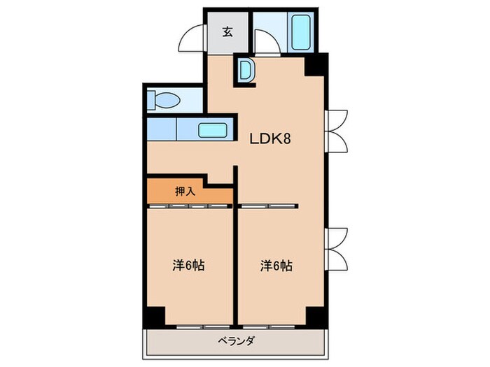 セントポーリア太秦Ⅱの物件間取画像