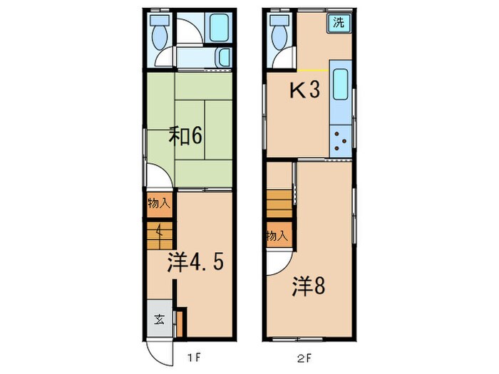 弁天4丁目戸建の物件間取画像