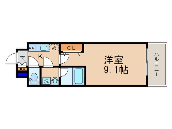 ﾍﾞﾗｼﾞｵ京都洛南ｸﾞﾙｰﾌﾞ(507)の物件間取画像