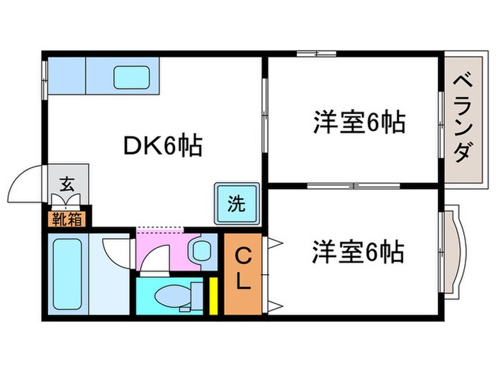 ハイツオオタの物件間取画像