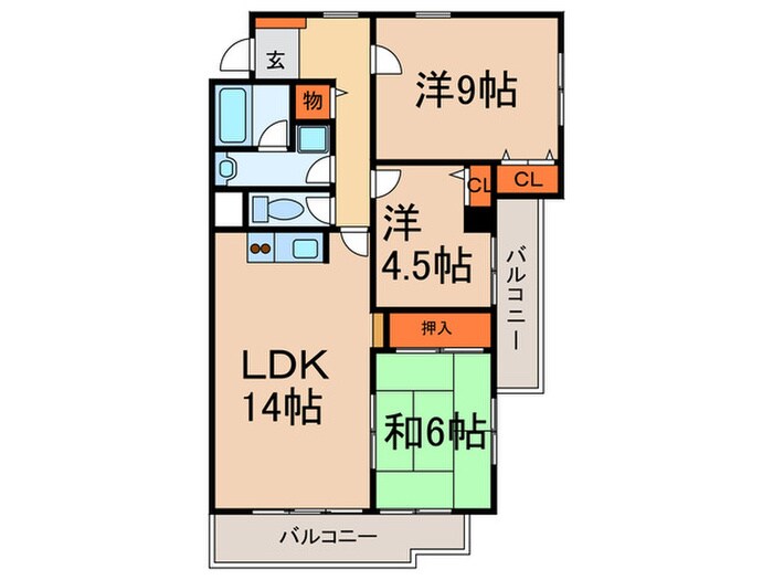 サンミツダの物件間取画像