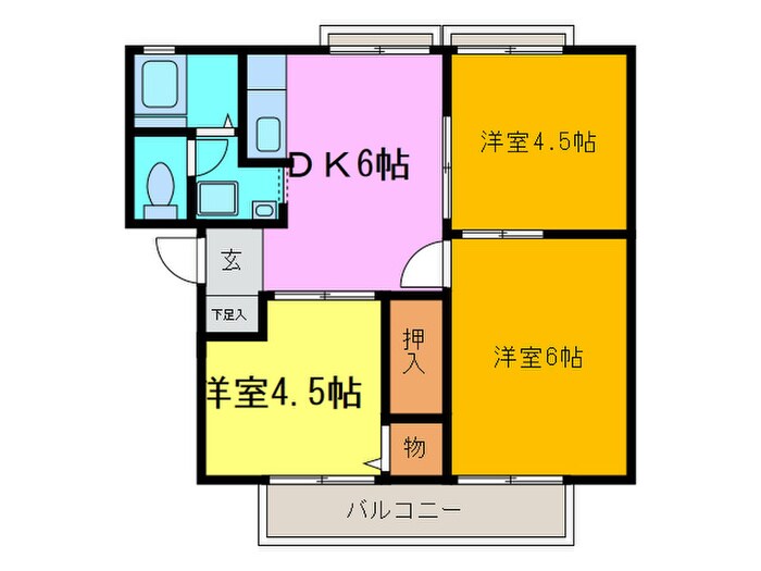 細川アーバンハイツAの物件間取画像