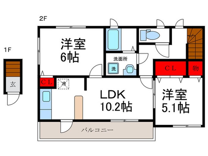 Ｃａｌｍ　Ｐｒｏｍｅｎａｄｅの物件間取画像